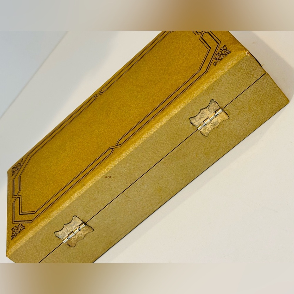 Fine Vintage Original Art Jewelry Dresser Box Gold Velvet JAPAN Made Antique - Picture 8 of 16